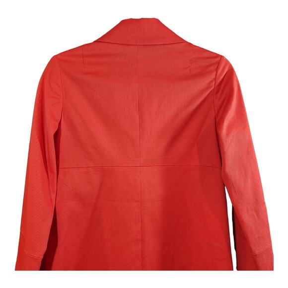 Club Monaco Red-Orange Double-breasted Lightweight Trench Coat Preppy Women's XS - Picture 4 of 5